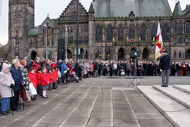 Armistice Day - Service at Rochdale Cenotaph