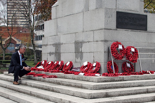 Armistice Day - Service at Rochdale Cenotaph