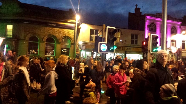 Heywood Christmas lights switch on