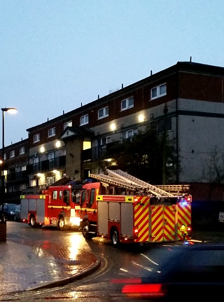 Fire at flat on Hill Street