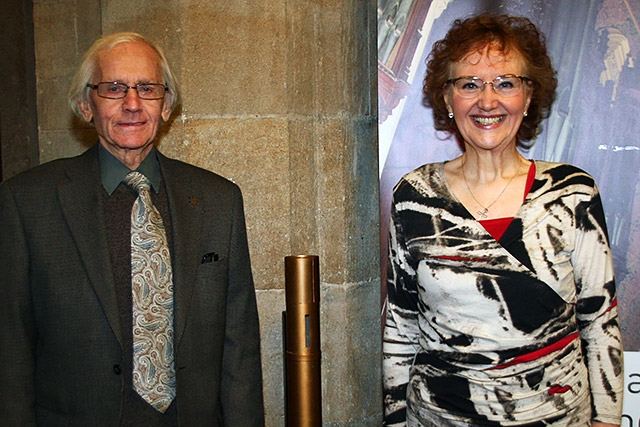 Former Organists' Association President Alan Wilson with current President, Alyson Brailsford