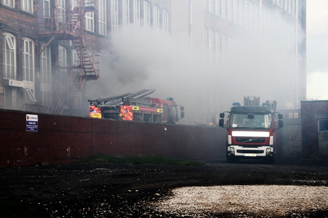 Fire at Moss Mill on Woodbine Street East