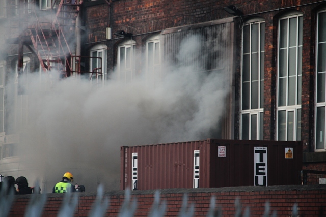 Fire at Moss Mill on Woodbine Street East