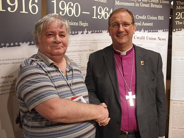 Jim Clancy, Metro Moneywise discusses credit unions with Bishop Mark Davies