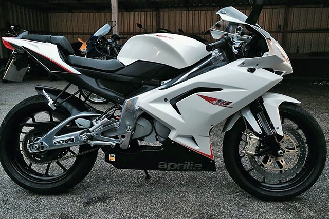 Aprilia RS125 motorbike stolen