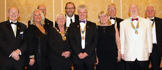 Rochdale Rotary Club Charter Night<br />President Bob Chadwick (centre) and his top table guests