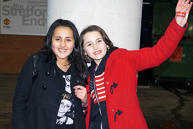 Kayleigh Sanderson and Sidrah Kazmi at Old Trafford