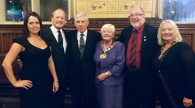 Councillor Karen Danczuk, Simon Danczuk MP, Jack Straw MP, Mayor Carol Wardle, Rochdale Online Director John Kay and Mayoress Beverley Place