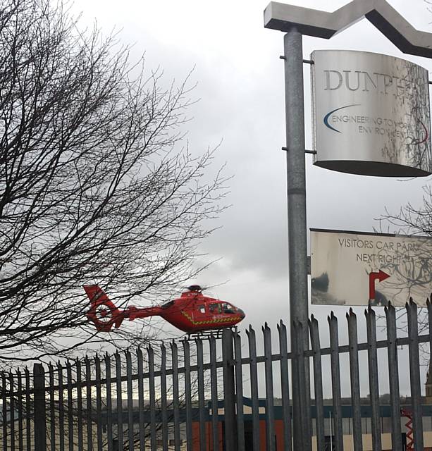 Air Ambulance lands in Dunphy’s grounds