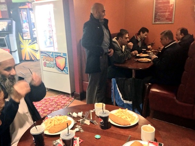 Fish & chips after a good game of ten pin bowling