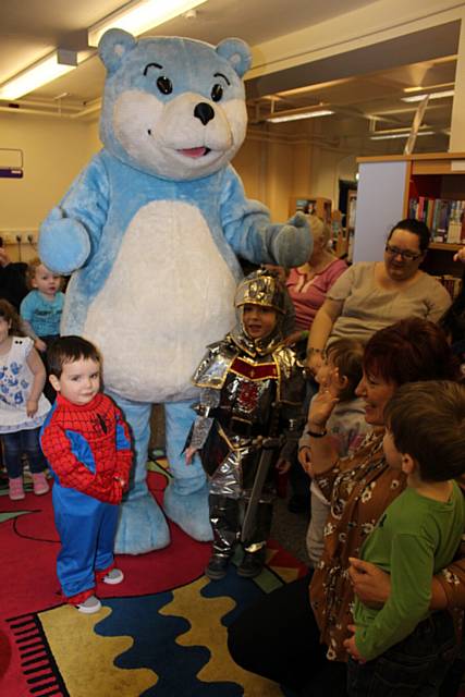 Children at Middleton Library getting book smart with Bookstart Bear