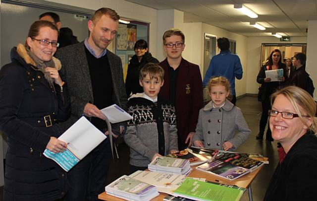 Students, parents and teachers at the Pathways Open Evening at Siddal Moor