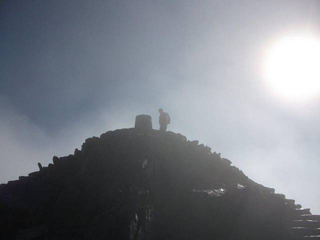 Kevin Jewell on the top of Snowdon