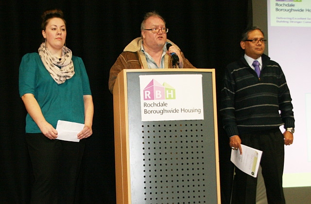 Representatives from Freehold Community Group - Holly Stevenson, Andrew Johnstone and Mohammed Azar 