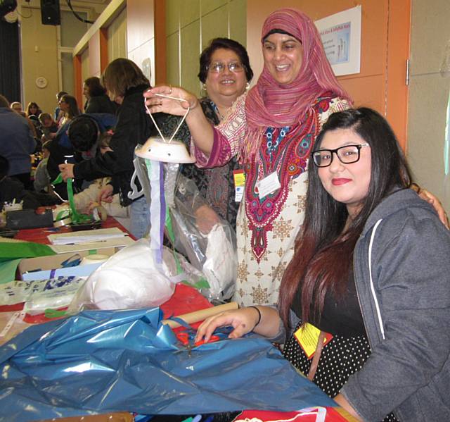 Family Learning Service made Fish Hats and Jelly Fish Kites
