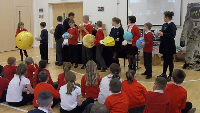 Pupils at Harwood Park spent a day ‘in space’ with Jerry Stone of Spaceflight UK