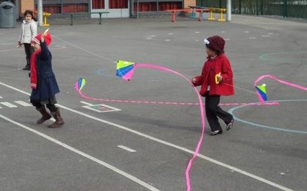 Kite flying part of the “Up, Up and Away” Topic
  