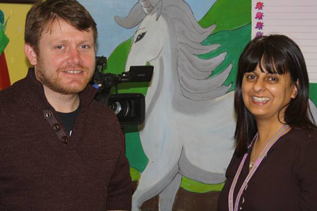 RBH Community Action Worker Khalida Crossley with filmmaker Danny Lomax 