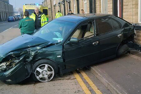 Man arrested on suspicion of drink driving after collision on Entwistle Road