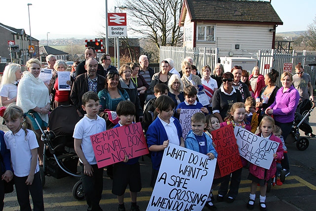 Smithy Bridge residents want a safer level crossing