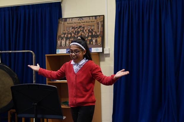 Hamer Community Primary School pupils at Rochdale Music Festival 
