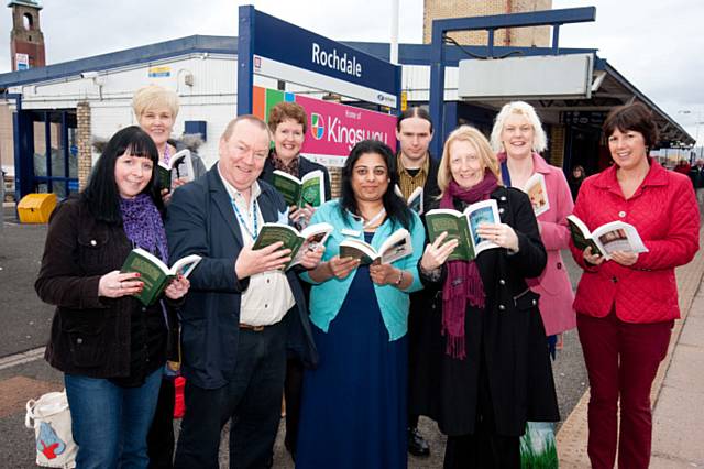 Rochdale Borough Libraries will again be handing out books on the Mills Hill to Todmorden train line for World Book Night
