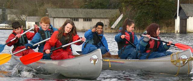 Year 9 Students from Siddal Moor at Ghyll Head Outdoor Pursuits Centre on Lake Windermere