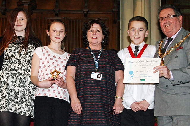 Children's Council - Group Fundraising Champions with Councillor Donna Martin and Mayor Peter Rush