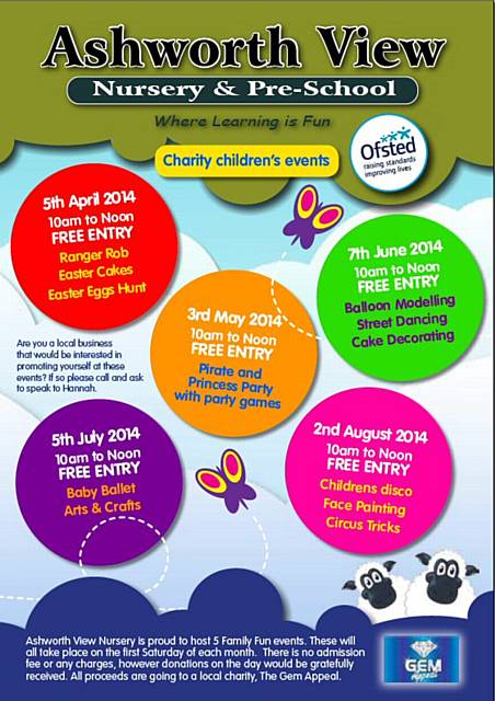 Ashworth View Nursery and Pre School family fun events 