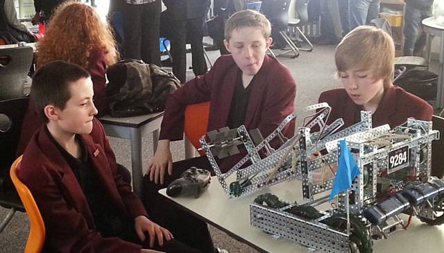 Siddal Moor students at the Vex Robotics event 