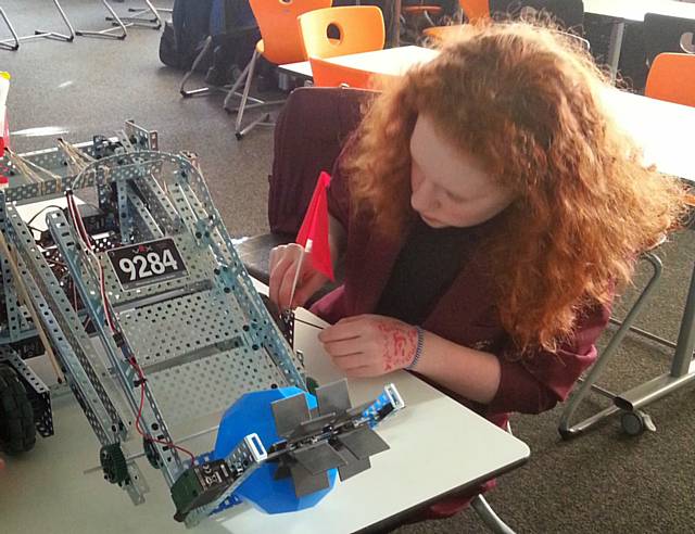 Siddal Moor students at the Vex Robotics event 