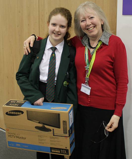 Eva Tubb and Mrs Talbot, Head of Year 7 