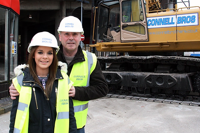 David Pauley and daughter Nicole Pauley on site