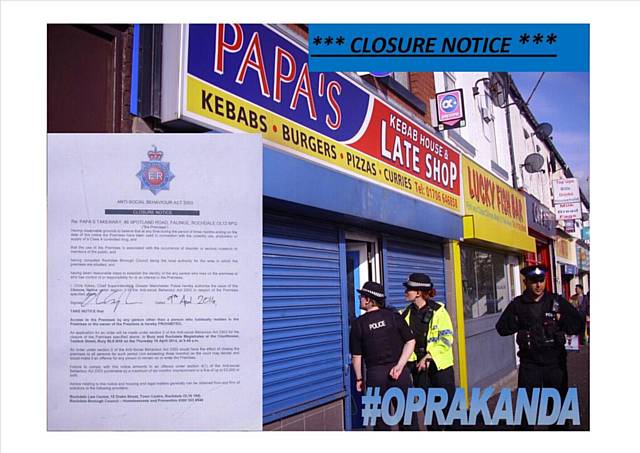 Papa’s Takeaway closed under Anti Social Behaviour Act