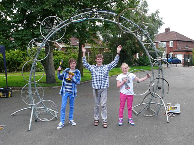 ‘Cycle Creations’ workshop - artwork from recycled bike bits!