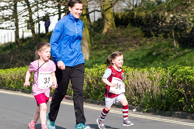 Golden Mile Fun Run, Millie Hesketh and Erin Hesketh