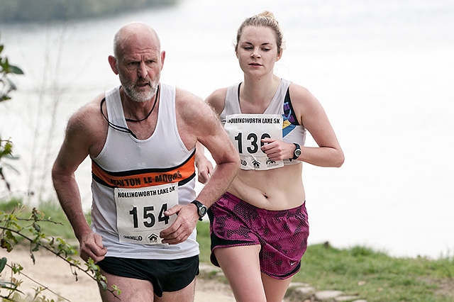 Hollingworth Lake 5K, Alan Clarkson and Ruth Beresford