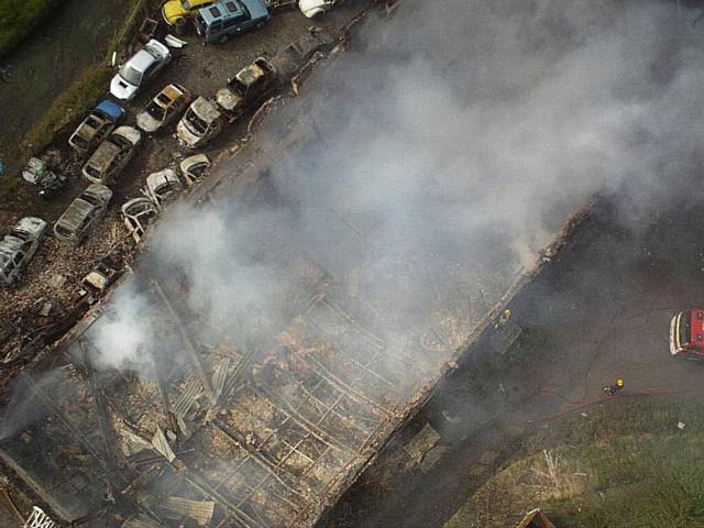 Smallbridge Textiles Mill destroyed by fire