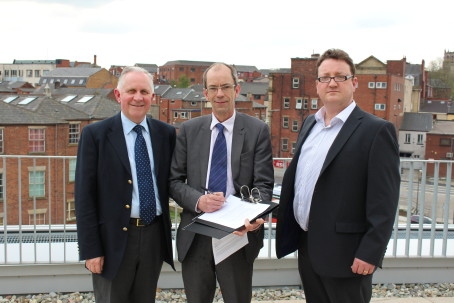 Cllr Ashley Dearnley, Cllr Andy Kelly and Cllr Colin Lambert sign the election pledge