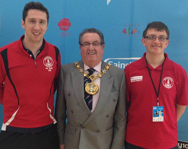 Rochdale Mayor Peter Rush with Gary Oliver 