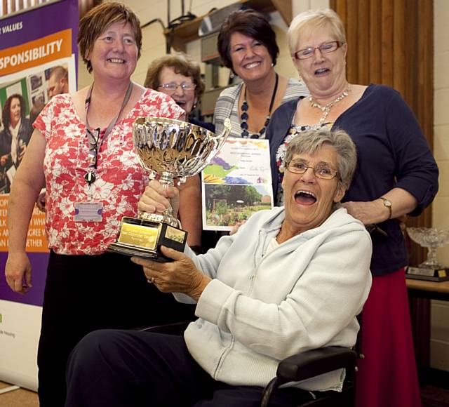 Residents at Yew Court won the prize for best communal garden (Pennines) at the 2013 awards