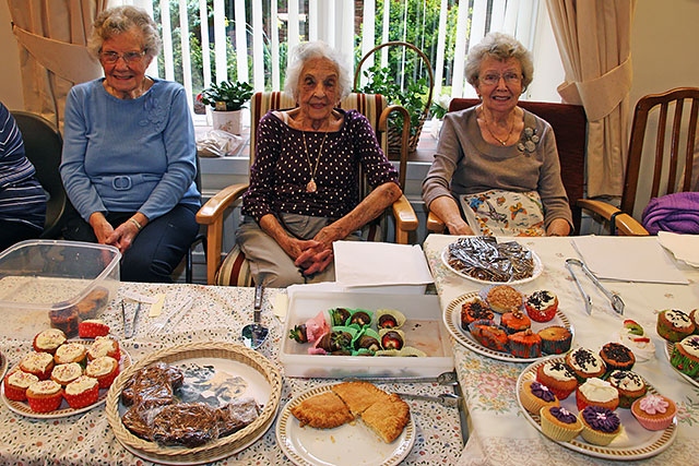 Residents from Ashcroft look after stalls at their Spring Fair