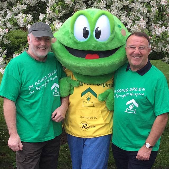 Bernard Percy, Past Master, Lodge of Harmony 298; Springy and Ken Davies MBE - The trio were united in colour as Springy gratefully collected a cheque for £200