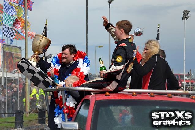 Stuart Smith Junior of Rochdale has won the UK Open Stockcar Championship at Skegness Speedway