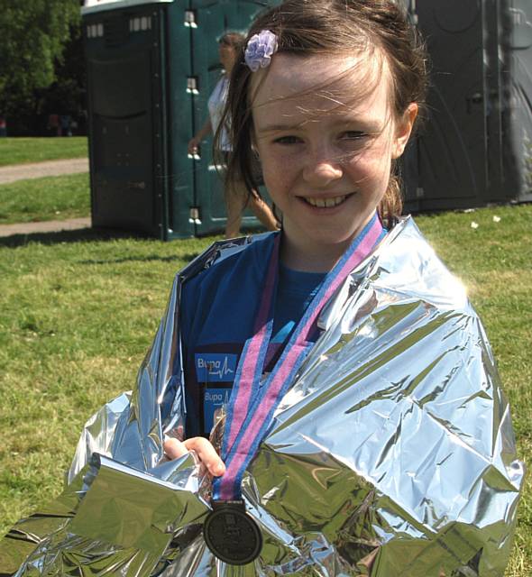 Abigail Matthews at the Great Manchester Junior run in aid of a Kenyan water project