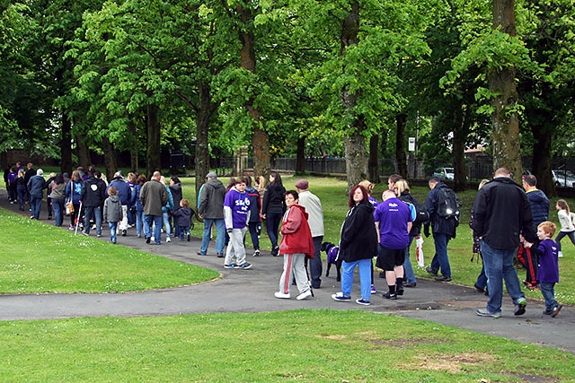 The walk in Queen's Park gets under way