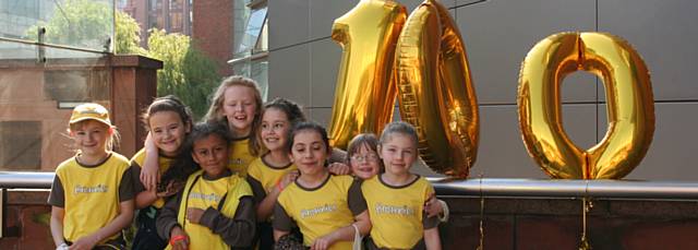 Brownies from Bury, Oldham, Rochdale and Heywood celebrating the Big Brownie Birthday!