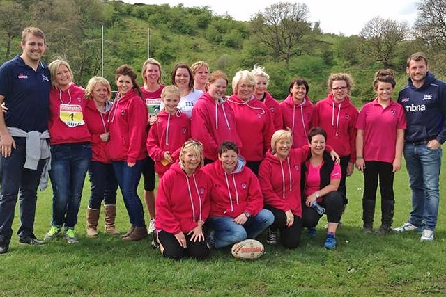 Littleborough RUFC Pink Ladies with special guests from Sale Sharks