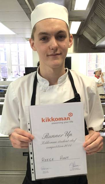 Reece Hunt scooped second place in a national Kikkoman soy sauce competiton 