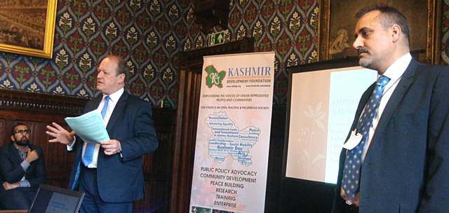 Simon Danczuk MP and Sardar Aftab Khan speaking at Parliamentary Reception